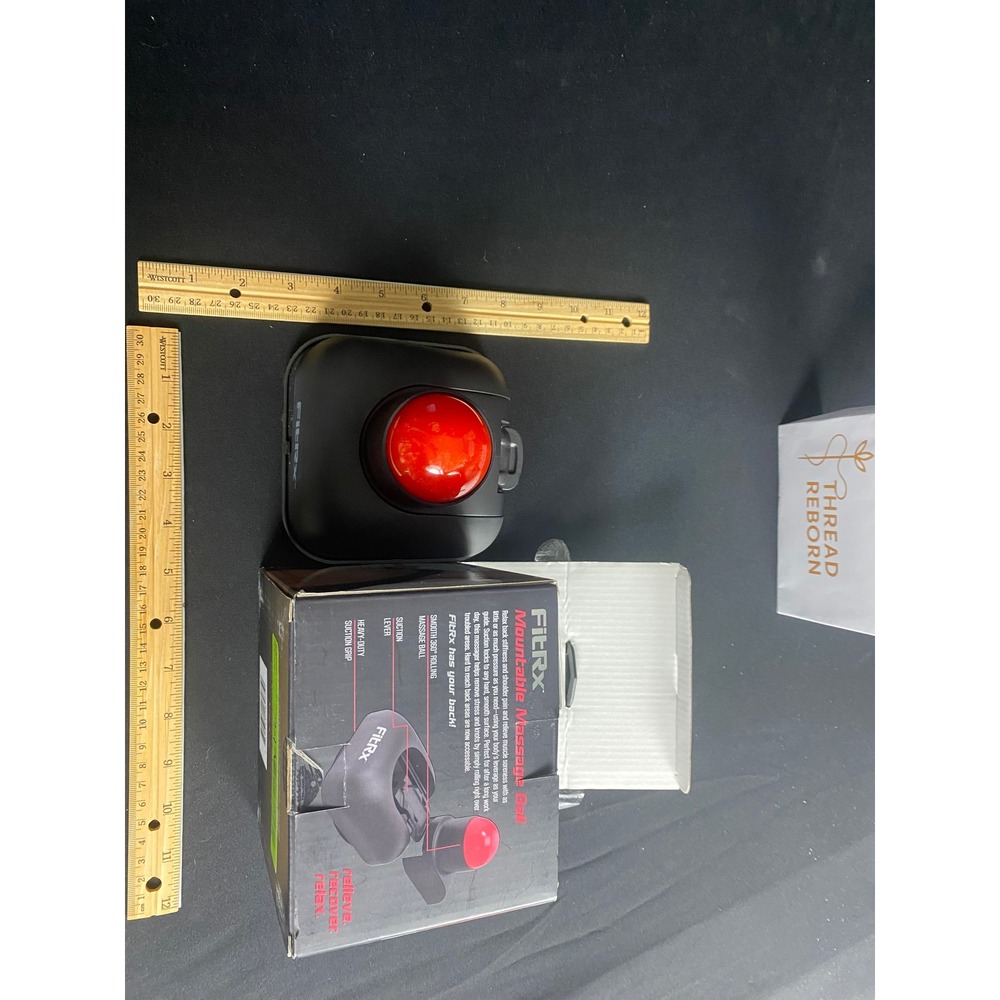 FitRx Mountable Massage Ball Lever Heavy Duty Suction Grip Red Ball